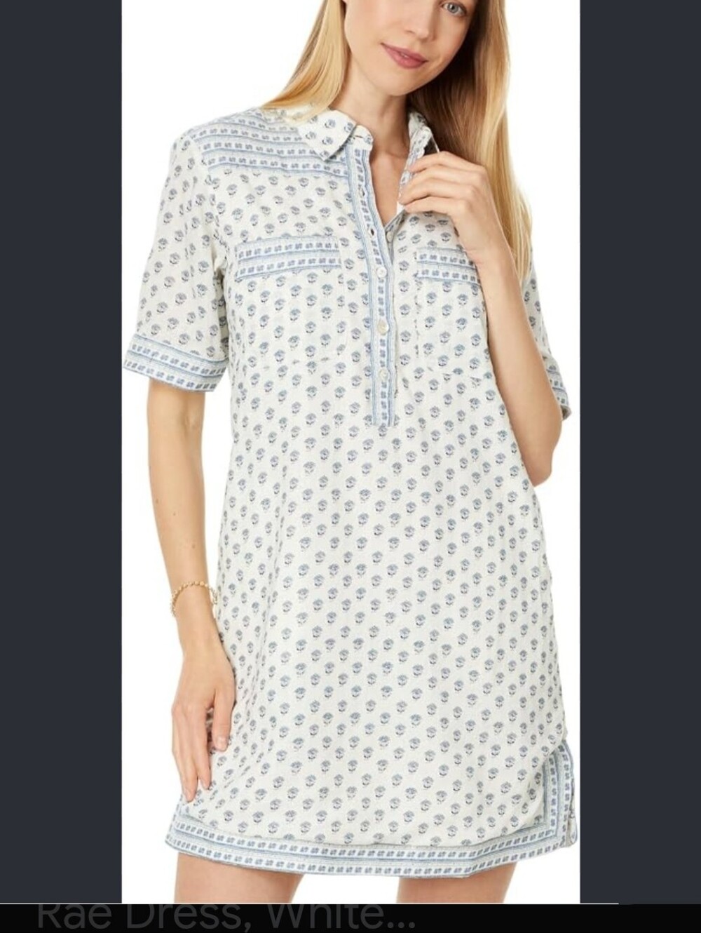 Faherty Women’s Rae Shirt Dress Mini Linen Blend Size XS